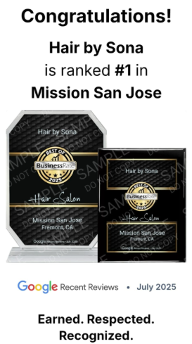 Hair by Sona Mission San Jose recognition