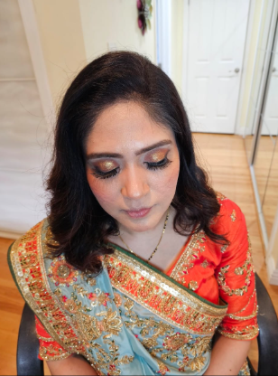 Traditional bridal makeup by Hair by Sona