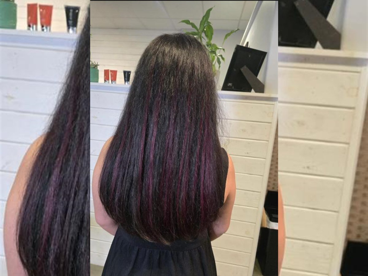 Long hair color highlights
